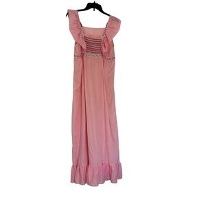 Snowdon 1970's Maxi Nightgown Ruffle Sleeve Women's Size Medium